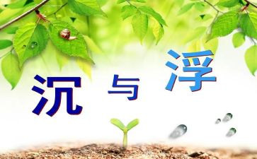 沉与浮幼儿园教案模板5篇